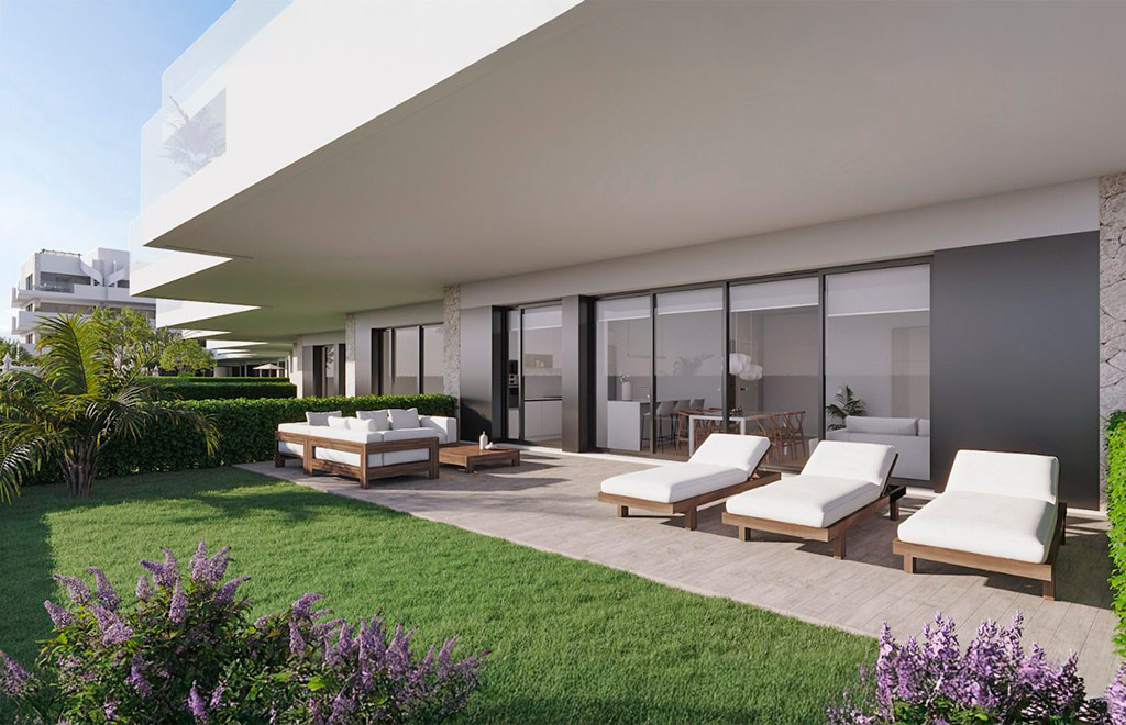 Ground-floor apartments with 3 bedrooms and a garden in La Nucía