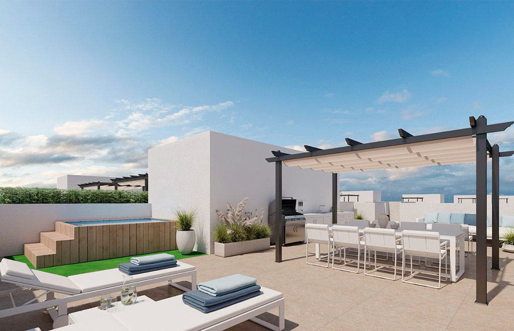 Penthouses with 3 bedrooms and a solarium with panoramic views in La Nucía