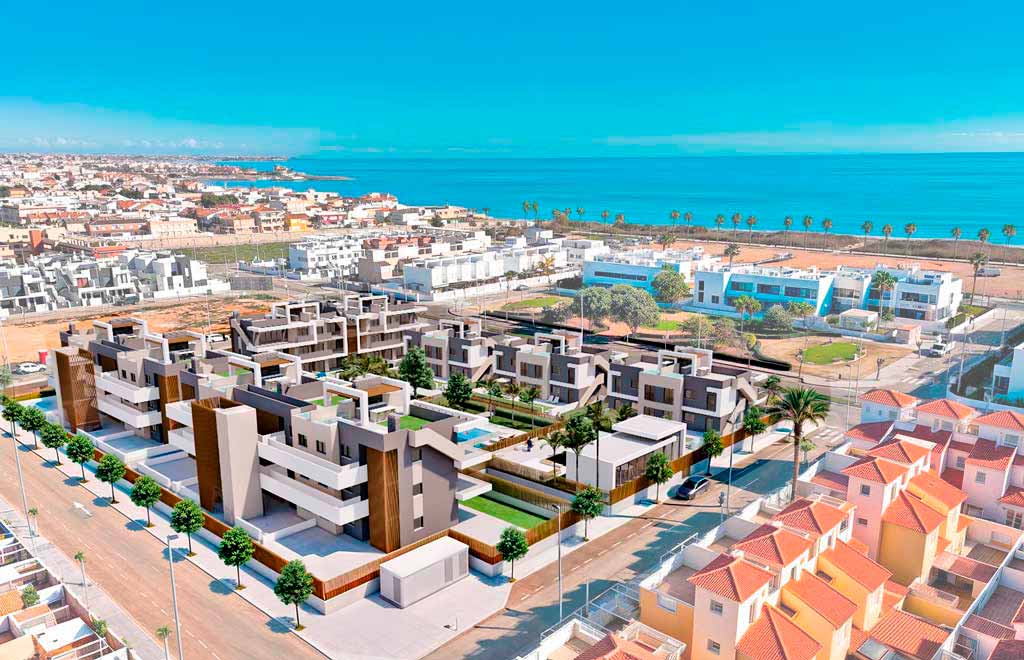 Ground-floor apartments with 3 bedrooms and a private garden in Torre de la Horadada