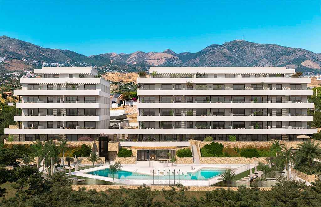 Modern apartments with 2 bedrooms in Mijas Costa