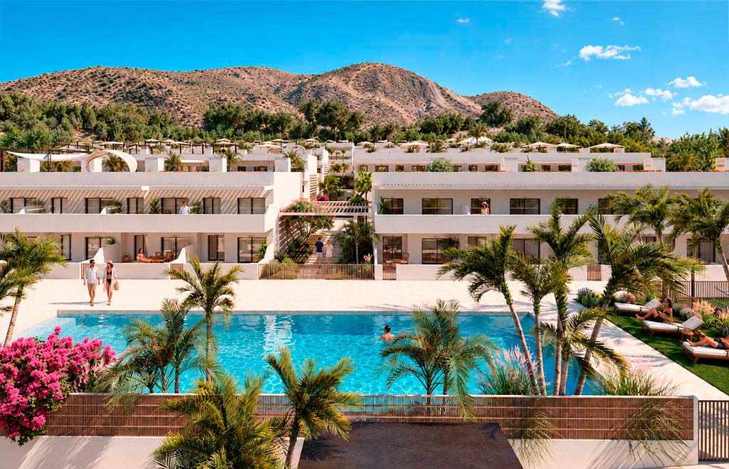 Ground-floor apartments with 2 bedrooms close to a golf course in Pulpí, Almería